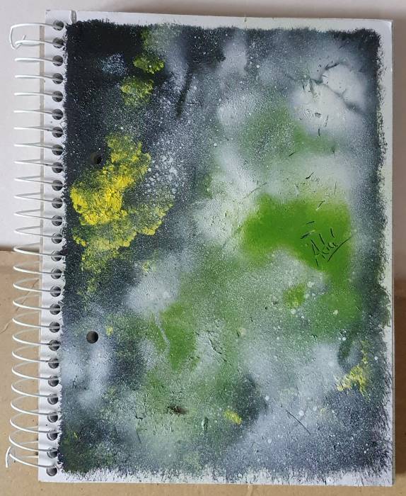 Libreta "Noche Navideña" libreta A5 pintada por Asun Adá