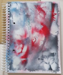Libreta pintada por Asun Adá, tamaño A5 con Espiral, hojas de cuadros.