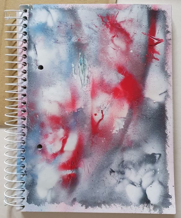 Libreta pintada por Asun Adá, tamaño A5 con Espiral, hojas de cuadros.