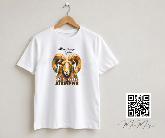 #Moraña26 Camiseta técnica blanca Diseño: de Frente Siempre by MaraMalg