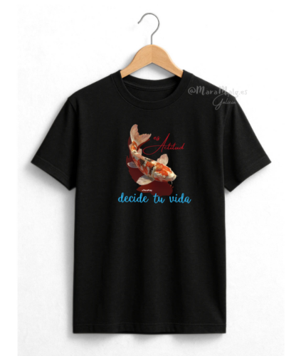 Camiseta Básica N Koi Sombra Actitud Decide by MaraMalg