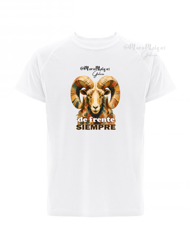 Camiseta técnica diseño De Frente Siempre- Moraña26 por MaraMalg