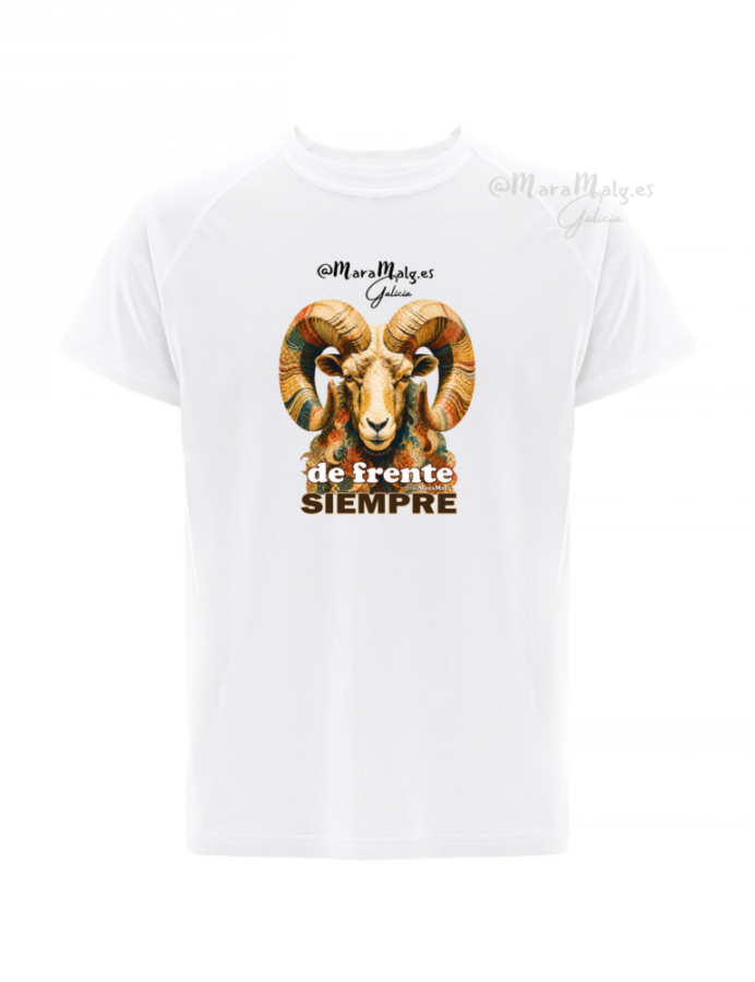Camiseta técnica diseño De Frente Siempre- Moraña26 por MaraMalg